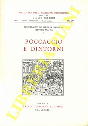 Miscellanea di Studi in Onore di Vittore Branca, II. Boccaccio e dintorni.