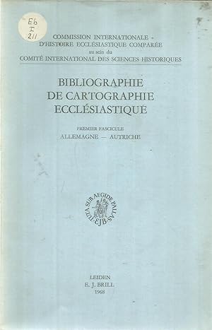 Bibliographie de cartographie ecclésiatique - premier fascicule - Allemagne - Autriche