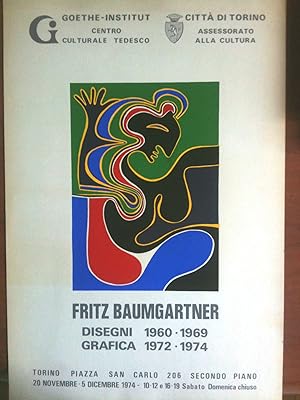 Seller image for Locandina Serigrafia Fritz Baumgartner Goethe Insitut Torino 1974 for sale by Studio bibliografico De Carlo