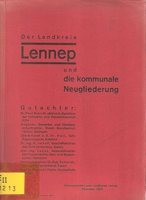 Der Landkreis Lennep und die kommunale Neugliederung.