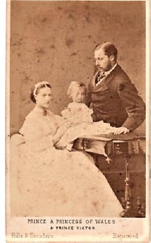 CARTE DE VISITE OF PRINCE ALBERT EDWARD [later Edward VII] AND PRINCESS ALEXANDRA AND PRINCE VICT...