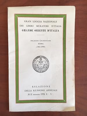 Gran Loggia Nazionale del Liberi Muratori d'Italia Grande Oriente 1959 - E22554