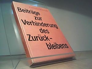 Seller image for Beitrge zur Verhinderung des Zurckbleibens. Mit Beitrgen von Peter Fuhrman, Rudi Gbel und anderen. for sale by Eichhorn GmbH
