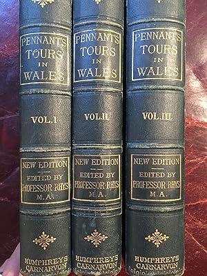 Tours In Wales by Thomas Pennant, With Notes, Preface, and Copious Index Three Volume Hardcover Set