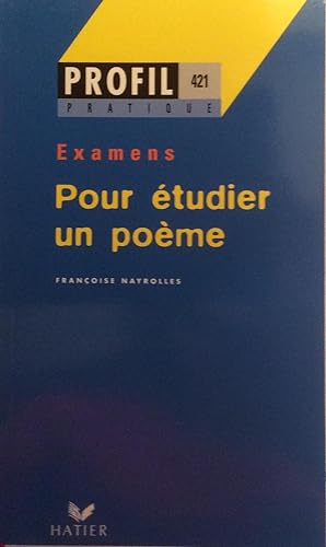 Seller image for Pour Etudier Un Poeme (French Edition) for sale by Artful Dodger Books