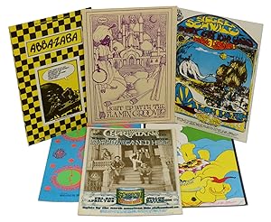 Six vintage psychedelic rock postcards from The Family Dog