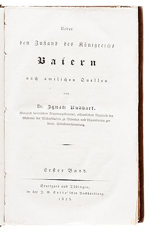 Ueber den Zustand des Königreichs Baiern nach amtlichen Quellen. 3 Bde. (komplett).