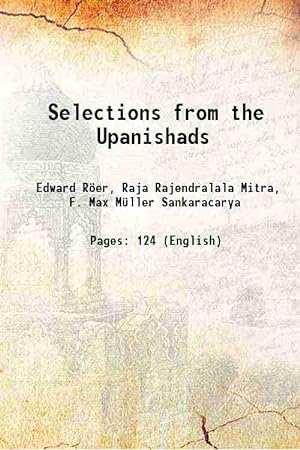 Seller image for Selections from the Upanishads 1904 [Hardcover] for sale by Gyan Books Pvt. Ltd.