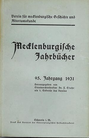 Mecklenburgische Jahrbücher gegründet von Friedrich Lisch fortgesetzt von Friedrich Wigger und He...