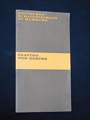 Seller image for Programmheft 6 Deutsches Schauspielhaus Hamburg 1969/70. CLAVIGO von Goethe. Insz./ Bearb.: Fritz Kortner, Bhnenbild: Ekkehard Grbler, Kostme: Lieselotte Erler. Mit Thomas Holtzmann (Clavigo), Rolf Boysen (Carlos), Krista Keller (Marie), Friedhelm Ptok, Kyra Mladeck, Hans Hckermann, Knut Hinz, Horst Reckers, Hans Irle for sale by Fast alles Theater! Antiquariat fr die darstellenden Knste