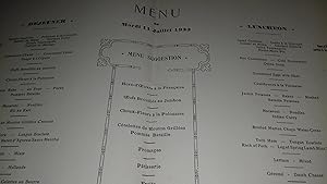 menu du S.S ile de france