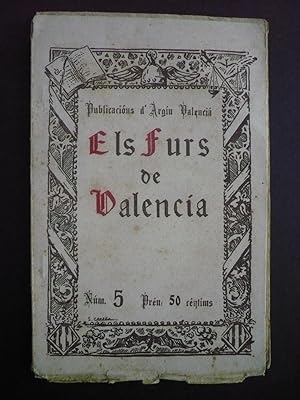 Imagen del vendedor de ELS FURS DE VALENCIA Cuadern n5. a la venta por Auca Llibres Antics / Yara Prez Jorques