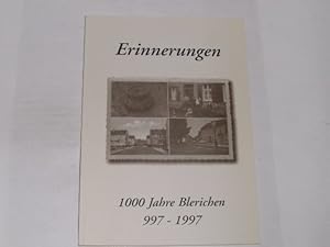 Bild des Verkufers fr Erinnerungen. 1000 Jahre Blerichen 997-1997 zum Verkauf von Der-Philo-soph