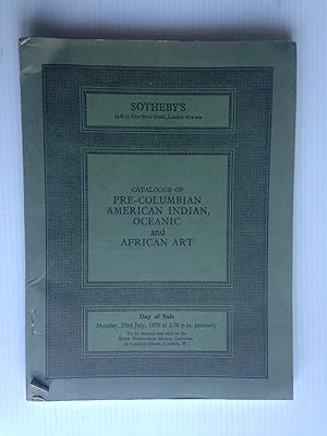 Pre-Columbian, American Indian, Oceanic and African Art, Catalogue