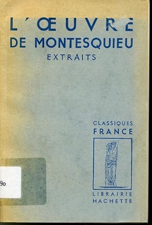 L'oeuvre de Montesquieu (Extraits)