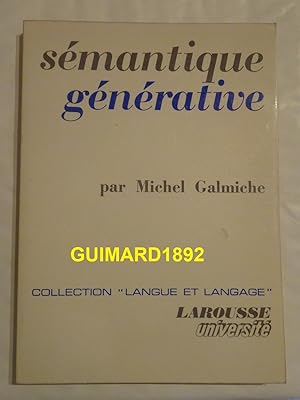 Sémantique générative