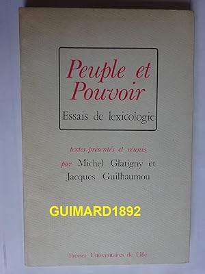 Peuple et pouvoir Essais de lexicologie