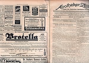 Apotheker-Zeitung. JG. 40 / 1925 (= Nr. 1 bis 104) in 2 Bdn. Hrsg. v. Deutschen Apotheker-Verein....