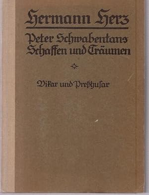 Imagen del vendedor de Peter Schwabentans. Schaffen und trumen. Gedichte von Hermann Herz. a la venta por Ant. Abrechnungs- und Forstservice ISHGW