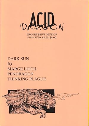 Bild des Verkufers fr Acid Dragon: Progressive Musics Issue Number 18 zum Verkauf von Kenneth Mallory Bookseller ABAA