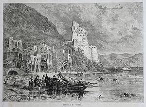 Bild des Verkufers fr Marina di Sitara" - Sitara Verona Italia Italy Italien Ansicht view vue Holzschnitt woodcut zum Verkauf von Antiquariat Steffen Vlkel GmbH