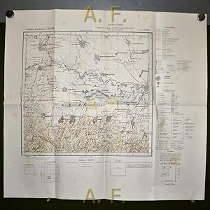 Image du vendeur pour Rostow, Blatt Nr. L-37-XXVII Deutsche Heereskarte, Ruland (Kaukasus) 1 : 200.000 / Sonderausgabe (ca. 65 x 60 cm) mis en vente par Antiquarische Fundgrube e.U.