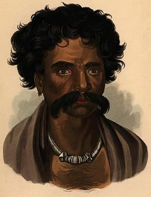 Juda Indian man 1855 beautiful ethnic print lovely hand color
