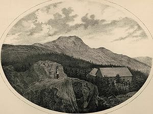 The Chin & Summit House Mansfield Mtn. Vermont 1861 lithographed view print