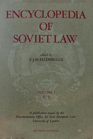 Imagen del vendedor de Encyclopedia of Soviet Law. (Volumes I & II). a la venta por David Morrison Books