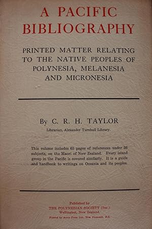 Seller image for A Pacific Bibliography. for sale by David Morrison Books