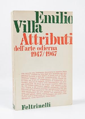 Bild des Verkufers fr Attributi dell arte odierna 1947/1967 zum Verkauf von Libreria Antiquaria Pontremoli SRL