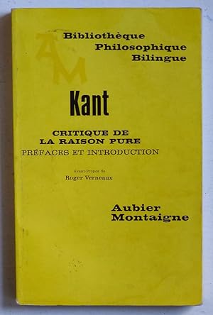 Seller image for Critique de la raison pure (Prfaces et introduction) for sale by Le Rayon populaire