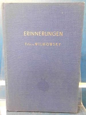 Seller image for Erinnerungen (mit Widmung d. Autors!) for sale by Eugen Kpper