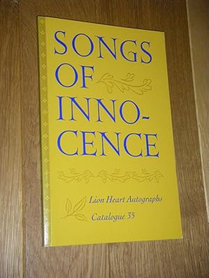 Songs of Innocence. Catalogue Thirty-five (35). Lion Heart Autographs