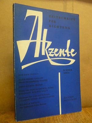 Akzente - Zeitschrift für Dichtung / Heft 2/ April 1960/ 7. Jahrgang,