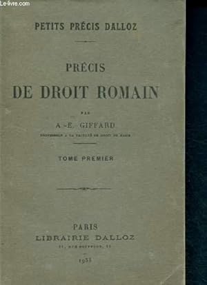 Imagen del vendedor de Prcis de droit romain - Tome I a la venta por Le-Livre