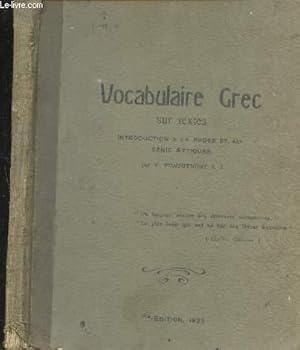 Bild des Verkufers fr Vocabulaire grec zum Verkauf von Le-Livre