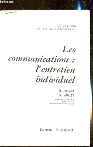 Immagine del venditore per Les communications: L'entretien individuel venduto da Le-Livre
