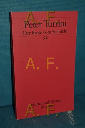 Bild des Verkufers fr Der Riese vom Steinfeld Peter Turrini / Edition Suhrkamp , 3426 : Theater zum Verkauf von Antiquarische Fundgrube e.U.