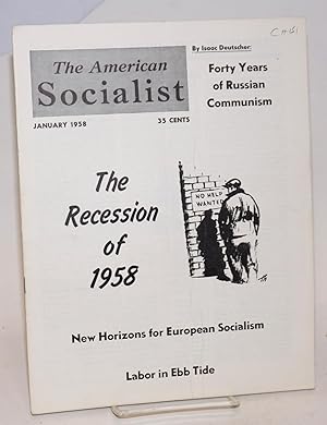 Bild des Verkufers fr The American Socialist Volume 5, Number 1, January 1958 zum Verkauf von Bolerium Books Inc.