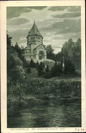 Bild des Verkufers fr Ansichtskarte / Postkarte Berg am Starnberger See in Oberbayern, Votivkapelle am See zum Verkauf von akpool GmbH