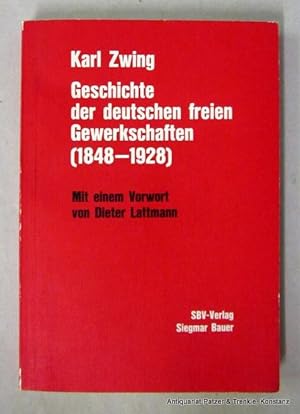 Seller image for Geschichte der deutschen freien Gewerkschaften (1848-1928). Ein kurzgefater Abri. Mit Vorwort von Dieter Lattmann. Olching, SBV-Verlag Siegmar Bauer, 1982. 1 bl., 233 S., 1 Bl. Originalbroschur; gering bestoen, Gelenke leicht beschabt. (ISBN 9923103018). for sale by Jrgen Patzer