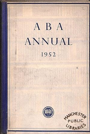Seller image for Aba Annual Incorporating The First Annual Lecture for sale by WeBuyBooks