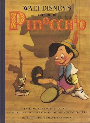 Imagen del vendedor de Walt Disney's version of Pinocchio: Based on the Story by Collodi with Illustrations from the Motion Picture a la venta por Hedgehog's Whimsey BOOKS etc.