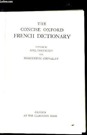 Bild des Verkufers fr The concise Oxford French Dictionary - zum Verkauf von Le-Livre