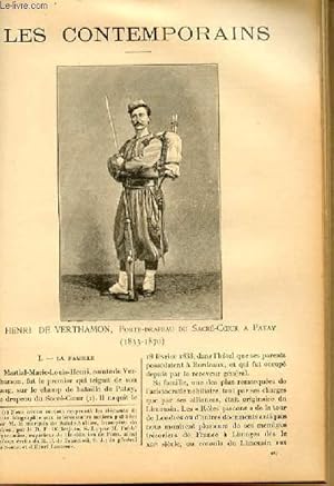 Seller image for Henri de Verthamon, porte-drapeau du Sacr Coeur  Patay (1833-1870). LES CONTEMPORAINS N267 for sale by Le-Livre