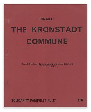 Imagen del vendedor de The Kronstadt Commune (Solidarity Pamphlet No. 27) a la venta por D. Anthem, Bookseller