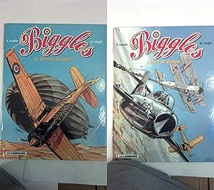 Bild des Verkufers fr French Hardbound Adventure Comics: Biggles tome 9: Le Dernier zeppelin & L'epee de wotan zum Verkauf von Early Republic Books