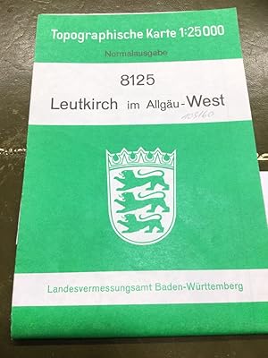 Leutkirch im Allgäu-West 8125 - Popographische Karte 1:25 000 Normalausgabe.
