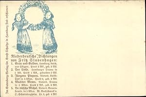 Bild des Verkufers fr Ansichtskarte / Postkarte Niederdeutsche Dichtungen von Fritz Stavenhagen zum Verkauf von akpool GmbH